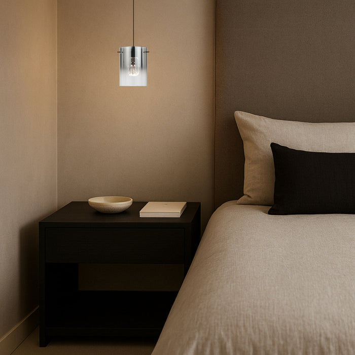 Crevil  LED Pendant 4W 4000K Black & Smoke - CREVIL PE1-BKSM