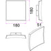 Buy Exterior Wall Lights Australia CRISTAL Square Exterior Wall Light Grey 3CCT - CRISTAL1