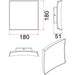 Buy Exterior Wall Lights Australia CRISTAL Square Exterior Wall Light White 3CCT - CRISTAL2