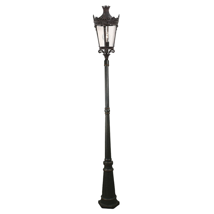 Buy Post Lights Australia Crown Post Light Large Single Standard 3 Piece Antique Bronze Aluminium - 1000832