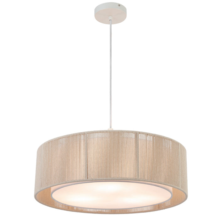 Cusco 500mm Pendant Light Natural & White - CUSCO PE50-NATWH