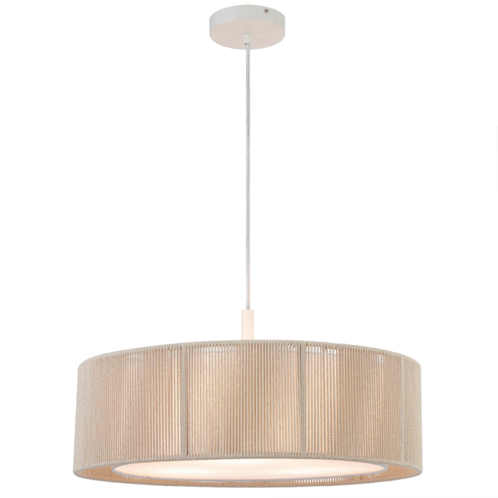 Cusco 500mm Pendant Light Natural & White - CUSCO PE50-NATWH