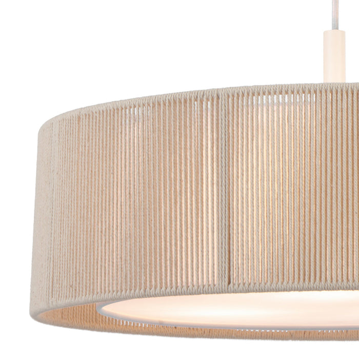 Cusco 500mm Pendant Light Natural & White - CUSCO PE50-NATWH