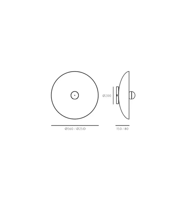 Cropi Large LED Wall Light Matte Brass - ARO.A1100/56/ORO