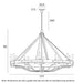 Buy Chandeliers Australia DARIEN Pendant 12 Lights Ash & Black Matt - DARIEN PE12-ASH