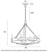Buy Chandeliers Australia DARIEN Pendant 6 Lights Ash & Black Matt - DARIEN PE6-ASH