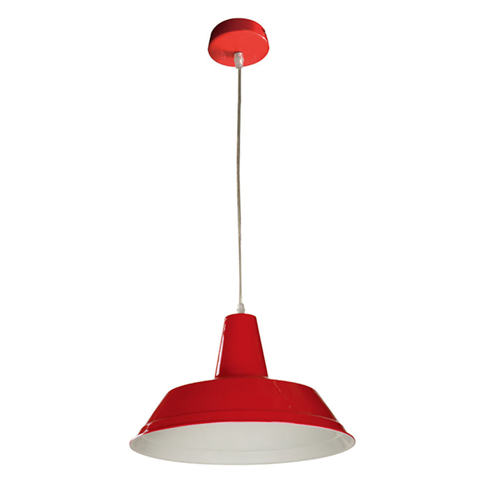 Buy Pendant Lights Australia Divo Angled Dome Shape 1 Light Pendant Red - DIVO7
