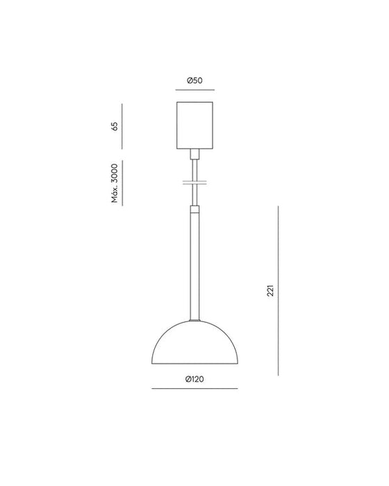 Dussa LED Pendant 9W 2700K Matte Brass & White - ARO.C1307/ORO-BCO