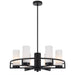 Buy Pendant Lights Australia Eamon 6 Light Pendant Black & Opal Matt - EAMON PE6-BKOM