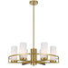 Buy Pendant Lights Australia Eamon 6 Light Pendant Brass & Opal Matt - EAMON PE6-BRSOM