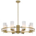 Buy Pendant Lights Australia Eamon 8 Light Pendant Brass & Opal Matt - EAMON PE8-BRSOM