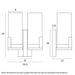 Buy Wall Sconce Australia Eamon 2 Light Wall Light Black & Opal Matt - EAMON WB2-BKOM