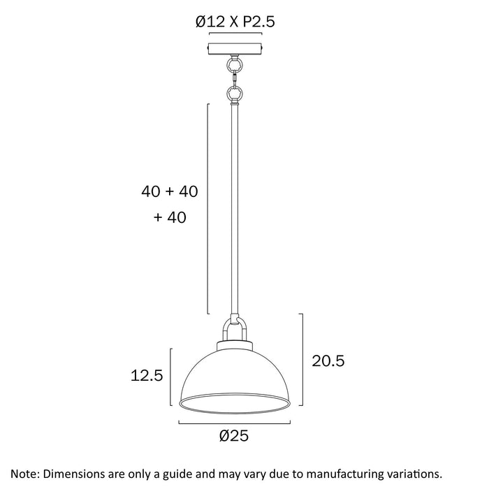 Emerson Small Pendant Light Nickel - EMERSON PE25-NK
