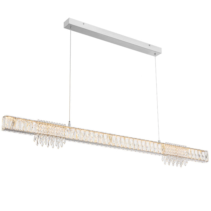 Erika LED Pendant 28W Tri Colour Chrome & Crystal - ERIKA PE-CH