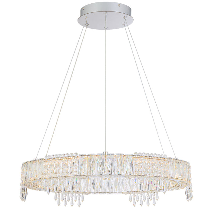 Erika LED Pendant 46W Tri Colour Chrome & Crystal - ERIKA PE1T-CH