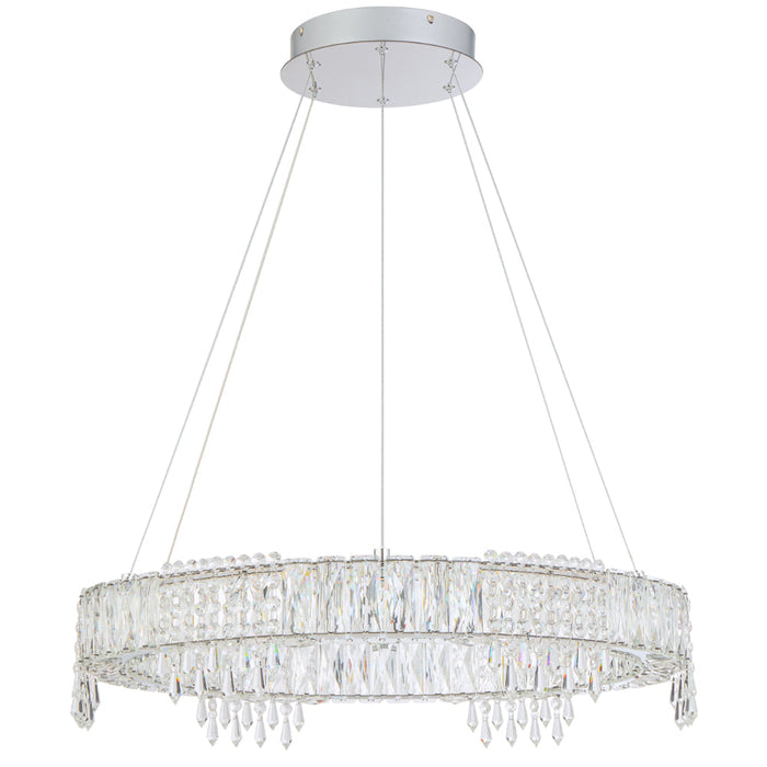 Erika LED Pendant 46W Tri Colour Chrome & Crystal - ERIKA PE1T-CH