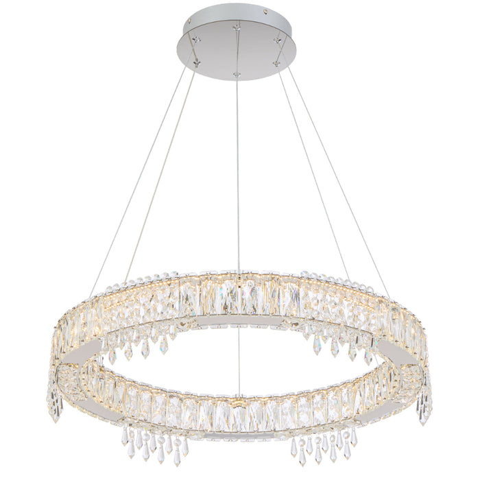 Erika LED Pendant 46W Tri Colour Chrome & Crystal - ERIKA PE1T-CH