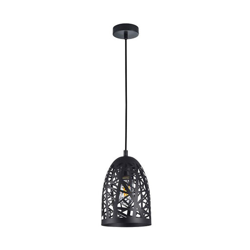 Buy Pendant Lights Australia Interior Iron Cage Ellipse Shape 1 Light Pendant Black - ESCAMA1