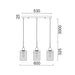 Buy Island Pendant Lights Australia Interior Iron & Rose Gold Glass 3 Light Island Pendant - ESPEJO2X3S