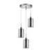 Buy Cluster Pendants Australia Interior Iron & Chrome Glass With Dotted Effect 3 Light Cluster Pendant - ESPEJO3X3R