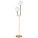 Buy Floor Lamps Australia Eterna 2 Light Floor Lamp Antique Gold & Opal Matt - ETERNA FL2-AGOM