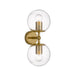 Buy Wall Sconce Australia Eterna 2 Light Wall Light Antique Gold & Clear - ETERNA WB2-AGCL