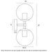 Buy Wall Sconce Australia Eterna 2 Light Wall Light Antique Gold & Opal Matt - ETERNA WB2-AGOP