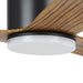 Buy DC Ceiling Fans With Light Australia ILUKA Hugger DC Ceiling Fan 52" Black & Wood With LED - 20538315