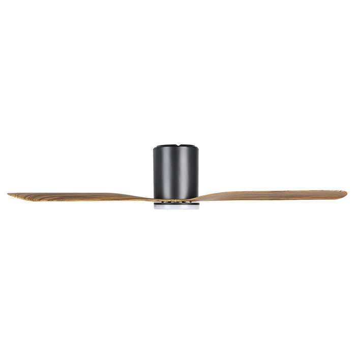 Buy DC Ceiling Fans With Light Australia ILUKA Hugger DC Ceiling Fan 52" Black & Wood With LED - 20538315