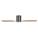 Buy DC Ceiling Fans With Light Australia ILUKA Hugger DC Ceiling Fan 52" Black & Wood With LED - 20538315