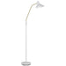 Buy Floor Lamps Australia Farbon 1 Light Floor Lamp White/ Brass Matt Metal - FARBON FL-WH