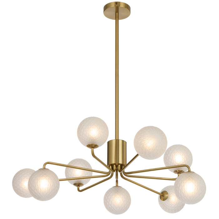 Felton 9 Light Pendant Antique Gold & Frost - FELTON PE09AGFRT