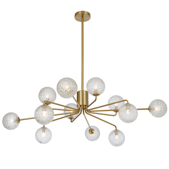 Felton 12 Light Pendant Antique Gold & Clear - FELTON PE12AGCLP
