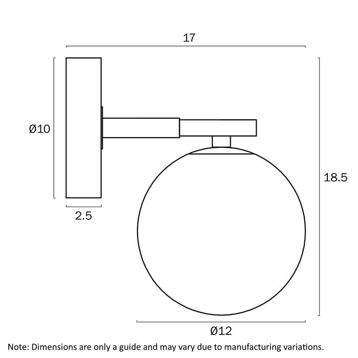 Felton 1 Light Wall Light Antique Gold & Smoke Tear - FELTON WB1-AGSMT