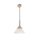 Buy Pendant Lights Australia Finn 1 Light Pendant Blonde Wood With Opal Glass Small Cone - FINN2
