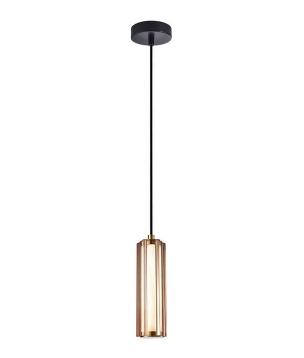 Freccia LED Curve Cylinder Pendant Light 3W Tri Colour Coffee Glass - FRECCIA1