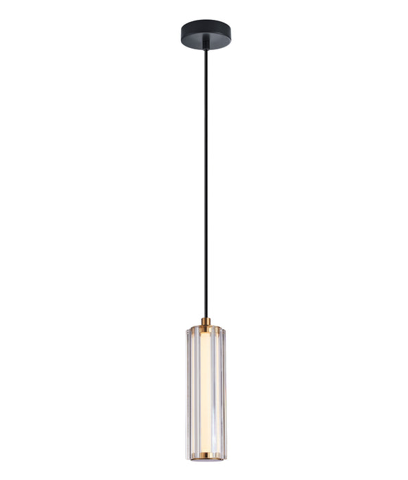 Freccia LED Curve Cylinder Pendant Light 3W Tri Colour Clear Glass - FRECCIA2