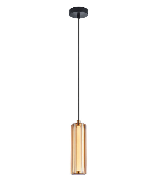 Freccia LED Curve Cylinder Pendant Light 3W Tri Colour Amber Glass - FRECCIA3