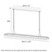 Buy LED Pendants Australia FULCRUM Rectangle LED Pendant Grey 3000K - FULCRUM PER-GY