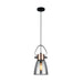Buy Pendant Lights Australia Fumoso 1 Light Pendant Copper Plate With Smoke Ellipse Shape Glass - FUMOSO2