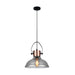 Buy Pendant Lights Australia Fumoso 1 Light Pendant Copper Plate With Smoke Dome Shape Glass - FUMOSO3