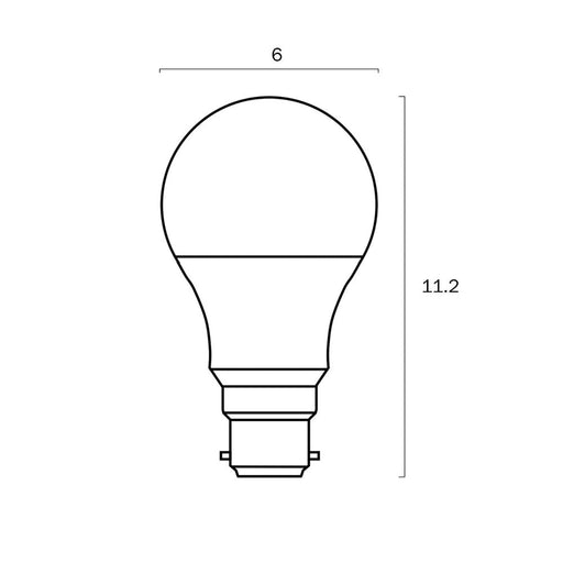 Buy LED Globes Australia A60 LED Globe BC 240V 9W White Polycarbonate 3000K - G A609B22OP830