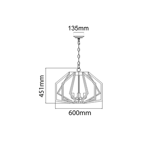 Buy Pendant Lights Australia Gamba 5 Light Oiled Bronze Wide Cage Pendant - GAMBA1