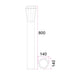 Buy Bollard Lights Australia GEB Exterior LED Bollar Dark Grey 13W 3000K IP54 800mm - GEB3