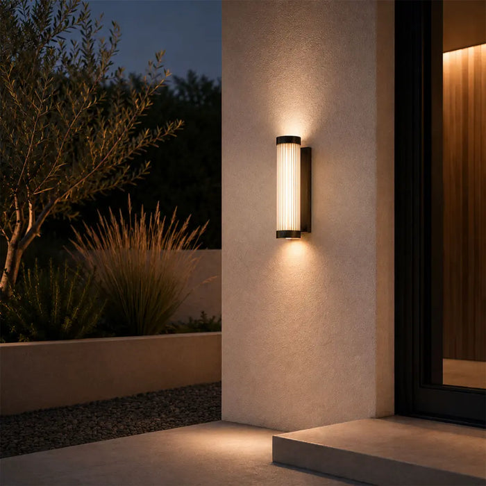 Gevet 300mm Exterior LED Wall Light 12W 3000K Black - GEVET EX30-BK