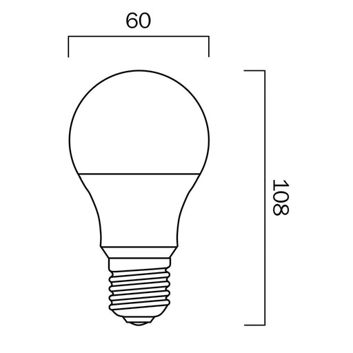 Buy LED Globes Australia A60 LED Globe ES 240V 5W White Polycarbonate 6000K - G A605E27OP860