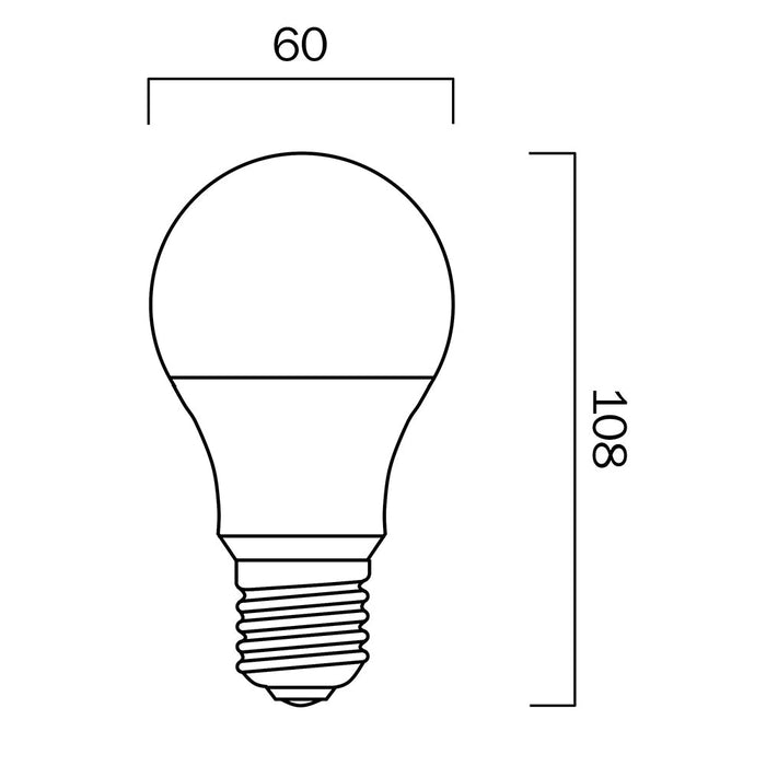 Buy LED Globes Australia A60 LED Globe ES 240V 5W White Polycarbonate 4000K - G A605E27OP840