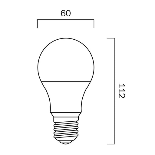 Buy LED Globes Australia A60 LED Globe ES 240V 9W White Polycarbonate 6000K - G A609E27OP860D