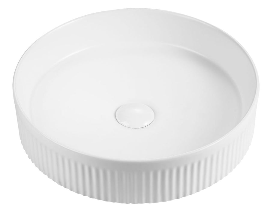 Aimee Above Counter Basin Matte White - BAS-FL41-10-MW