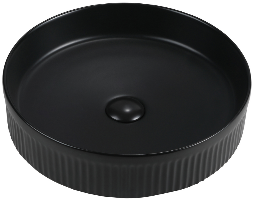 Aimee Above Counter Basin Black - BAS-FL41-10-BLK